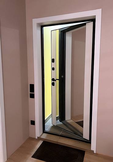 Дверь с зеркалом в пол